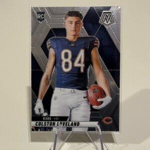 🔥 2025 Colston Loveland Panini Mosaic Rookie Card. Chicago bears
